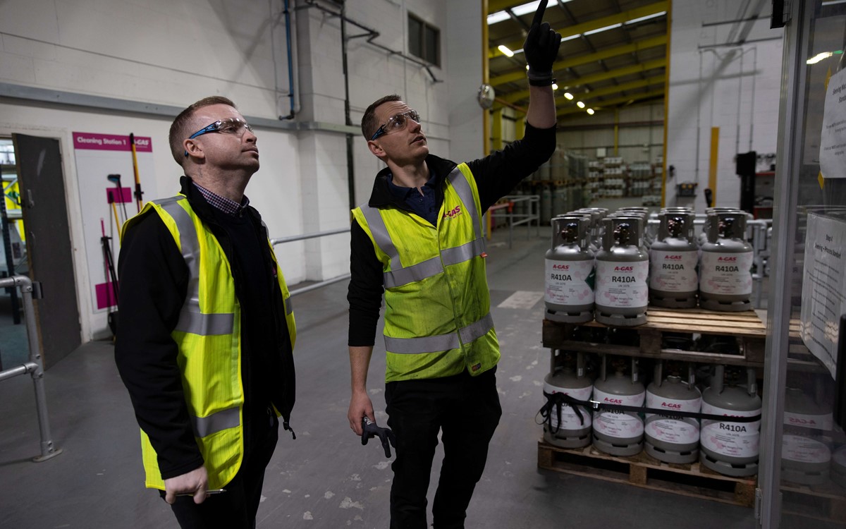 maintenance engineers checking equipment