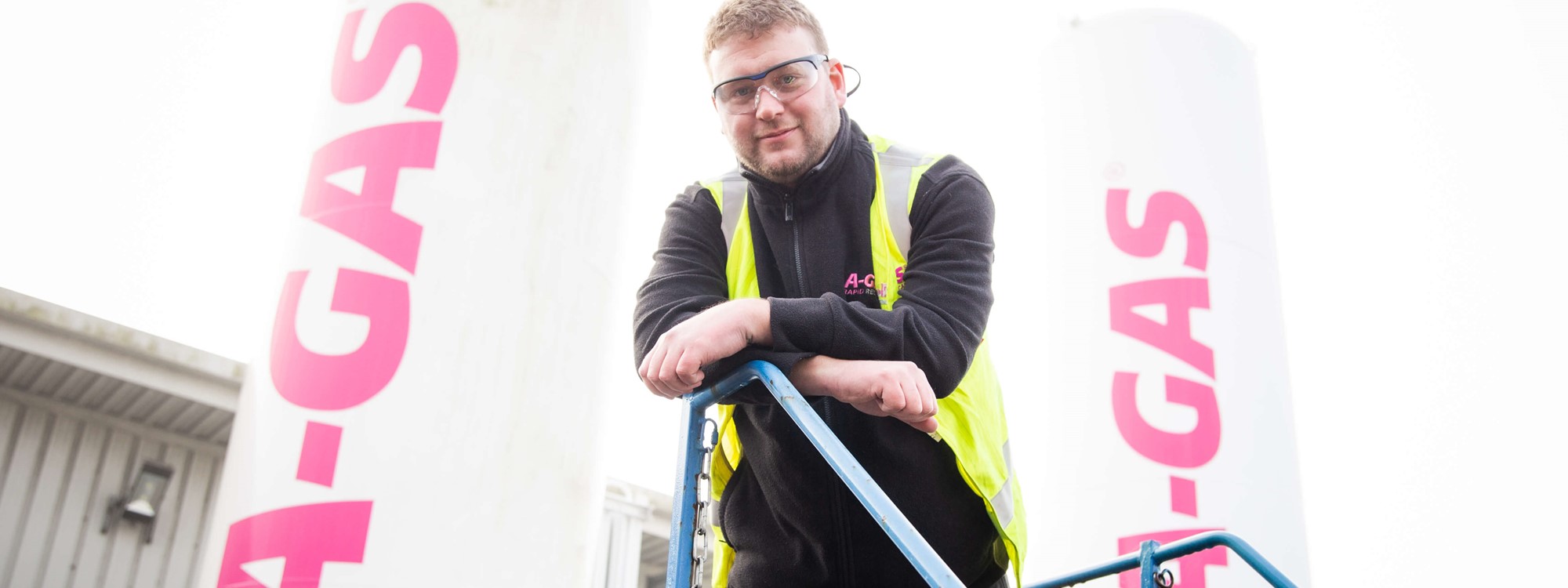engineer in front of site equipment reclaiming freon