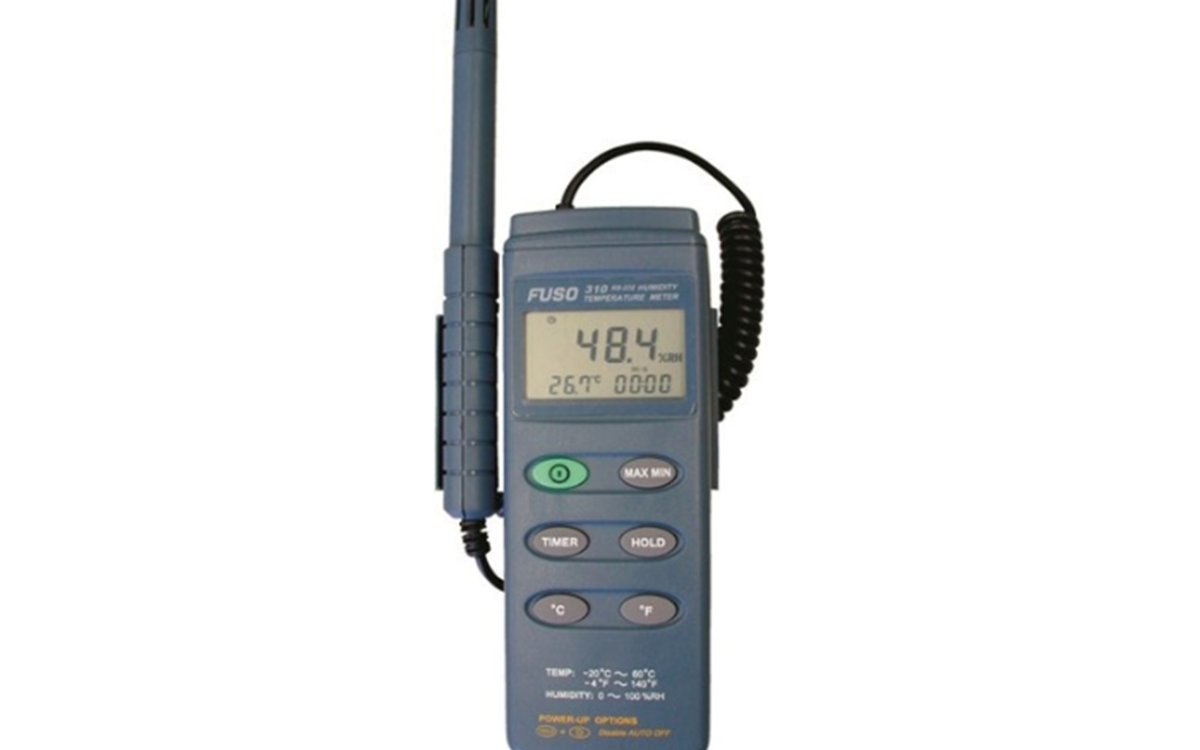 A grey themometre on a white background 